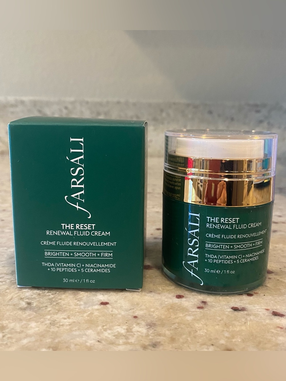 Farsali The Reset Renewal Fluid Cream — New in box. 1 Oz. MSRP $39